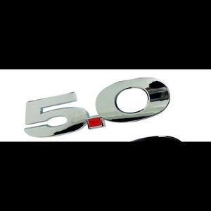 Mustang 5.0 emblems , Silver Chrome Finish Decal
